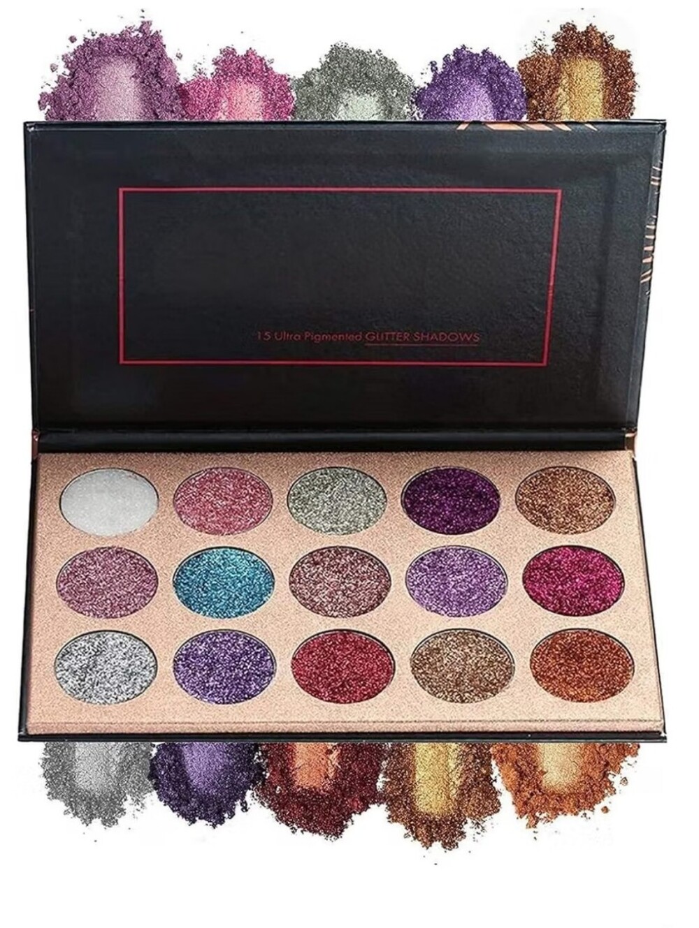 15 Colors Eyeshadow, Glitters Shimmer Pigment Pressed Makeup Palette Eyeshadow